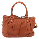 GUCCI GG Canvas Guccissima Hand Bag Leather 2way Orange Gold 247902 Auth ka4975A-3