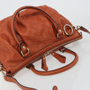GUCCI GG Canvas Guccissima Hand Bag Leather 2way Orange Gold 247902 Auth ka4975A-6
