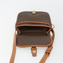 CELINE Macadam Canvas Shoulder Bag PVC Leather Brown Gold Auth ka4976-15