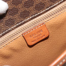 CELINE Macadam Canvas Shoulder Bag PVC Leather Brown Gold Auth ka4976-16