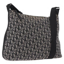 Christian Dior Trotter Canvas Shoulder Bag Navy Silver Auth ka4978-1