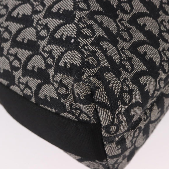 Christian Dior Trotter Canvas Shoulder Bag Navy Silver Auth ka4978