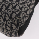Christian Dior Trotter Canvas Shoulder Bag Navy Silver Auth ka4978-18