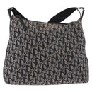 Christian Dior Trotter Canvas Shoulder Bag Navy Silver Auth ka4978-13