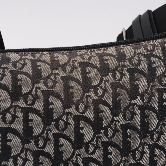 Christian Dior Trotter Canvas Shoulder Bag Navy Silver Auth ka4978