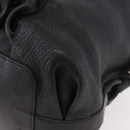 Salvatore Ferragamo Hand Bag Leather Black Silver Auth ka4979-11