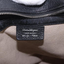 Salvatore Ferragamo Hand Bag Leather Black Silver Auth ka4979-15
