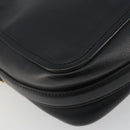 FENDI Shoulder Bag Leather Navy Gold Auth ka4981-16