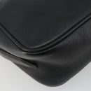FENDI Shoulder Bag Leather Navy Gold Auth ka4981-18