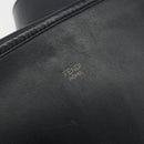 FENDI Shoulder Bag Leather Navy Gold Auth ka4981-19