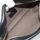 FENDI Shoulder Bag Leather Navy Gold Auth ka4981-11