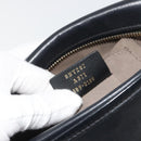 FENDI Shoulder Bag Leather Navy Gold Auth ka4981-12