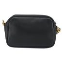 FENDI Shoulder Bag Leather Navy Gold Auth ka4981-2