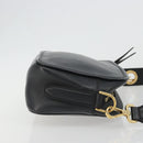 FENDI Shoulder Bag Leather Navy Gold Auth ka4981-3