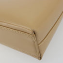 Salvatore Ferragamo Gancini Shoulder Bag Leather Beige Gold Auth ka4982-15