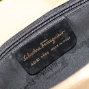 Salvatore Ferragamo Gancini Shoulder Bag Leather Beige Gold Auth ka4982-12