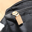 Salvatore Ferragamo Gancini Shoulder Bag Leather Beige Gold Auth ka4982-22