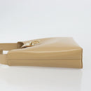 Salvatore Ferragamo Gancini Shoulder Bag Leather Beige Gold Auth ka4982-4