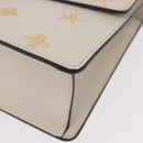 GUCCI Silvi Sherry Line Shoulder Bag Leather Ivory Gold 524405 Auth ka4983M-11