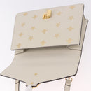GUCCI Silvi Sherry Line Shoulder Bag Leather Ivory Gold 524405 Auth ka4983M-16