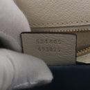 GUCCI Silvi Sherry Line Shoulder Bag Leather Ivory Gold 524405 Auth ka4983M-24