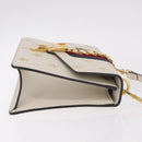 GUCCI Silvi Sherry Line Shoulder Bag Leather Ivory Gold 524405 Auth ka4983M-4