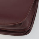 CARTIER Must Line Shoulder Bag Leather Bordeaux Gold Auth ka4985-16
