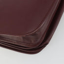 CARTIER Must Line Shoulder Bag Leather Bordeaux Gold Auth ka4985-17