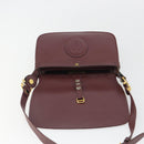 CARTIER Must Line Shoulder Bag Leather Bordeaux Gold Auth ka4985-18