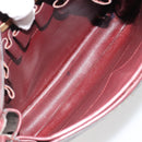 CARTIER Must Line Shoulder Bag Leather Bordeaux Gold Auth ka4985-12
