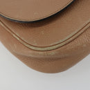 GUCCI Chain Shoulder Bag Leather Beige Gold 536224 Auth ka4986-11