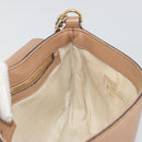 GUCCI Chain Shoulder Bag Leather Beige Gold 536224 Auth ka4986-18