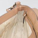 GUCCI Chain Shoulder Bag Leather Beige Gold 536224 Auth ka4986-19