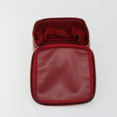 CHANEL COCO Mark Vanity Hand Bag Caviar Skin Red Gold CC Auth ka4988-15