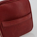 CHANEL COCO Mark Vanity Hand Bag Caviar Skin Red Gold CC Auth ka4988-7