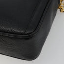 CHANEL Chain Shoulder Bag Caviar Skin Black Gold CC Auth ka4989V-16