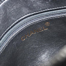 CHANEL Chain Shoulder Bag Caviar Skin Black Gold CC Auth ka4989V-18