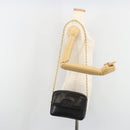 CHANEL Chain Shoulder Bag Caviar Skin Black Gold CC Auth ka4989V-24