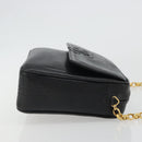 CHANEL Chain Shoulder Bag Caviar Skin Black Gold CC Auth ka4989V-3