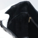 CHANEL Choco Bar Hand Bag Patent leather Black Gold CC Auth ka4990-19