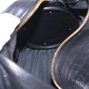 LOEWE Anagram Shoulder Bag Leather Navy Gold Auth ka4992A-20