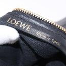 LOEWE Anagram Shoulder Bag Leather Navy Gold Auth ka4992A-11