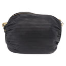 LOEWE Anagram Shoulder Bag Leather Navy Gold Auth ka4992A-2