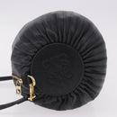LOEWE Anagram Shoulder Bag Leather Navy Gold Auth ka4992A-4