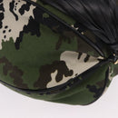 Miu Miu Hand Bag Canvas 2way Green Gold Auth ka4993A-15