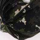 Miu Miu Hand Bag Canvas 2way Green Gold Auth ka4993A-16
