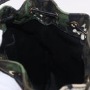 Miu Miu Hand Bag Canvas 2way Green Gold Auth ka4993A-23