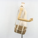GUCCI GG Canvas Shoulder Bag Beige Silver 145858 Auth ka4994A-23