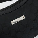 GUCCI GG Canvas Shoulder Bag Black Silver 019 0433 3444 Auth ka4995-16
