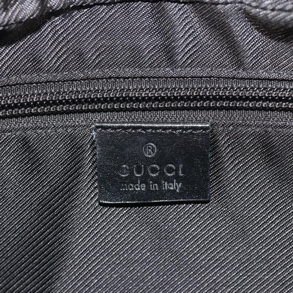 GUCCI GG Canvas Shoulder Bag Black Silver 019 0433 3444 Auth ka4995